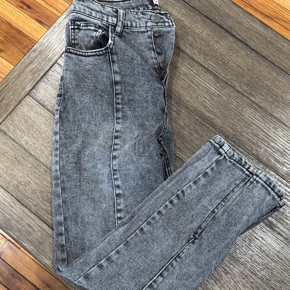 SO Charcoal Button-Fly Jeans